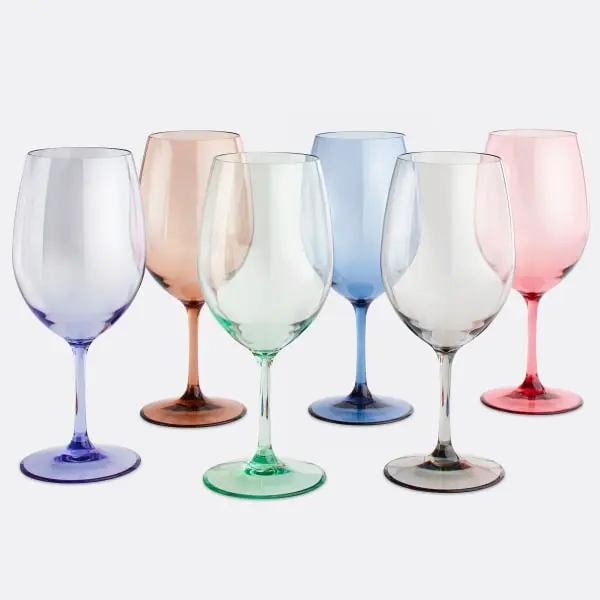 Brilliance! Shatterproof Tritan Universal Outdoor Glasses (Set of 6)-Assorted Color