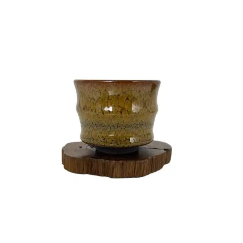 Handmade Jianzhan Tea Bamboo Joint Cup, Traditional Chinese Tea Drinkingware, High-Quality Ceramic Teacup, Perfect for Tea Lovers