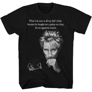 Women's Cotton Short-Sleeve Round Neck Fitted T-Shirt - 2026 Last Time Tour Rod Stewart Vintage Print Top, Classic Rock Tribute Casual Fan Gift, Rockstar Women's T-Shirts Clothes
