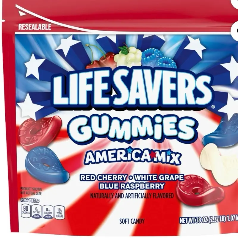 Lifesavers Red, White, and Blue Gummies, 38oz Lifesavers Red, White, and Blue Gummies, 38oz