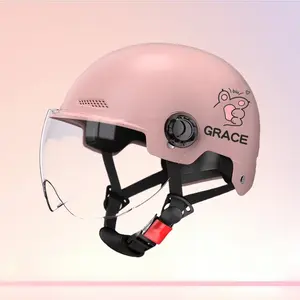 Unisex All Season Safety Half Helmet Summer Protective Gear for Electric Motorcycle Scooter Riding