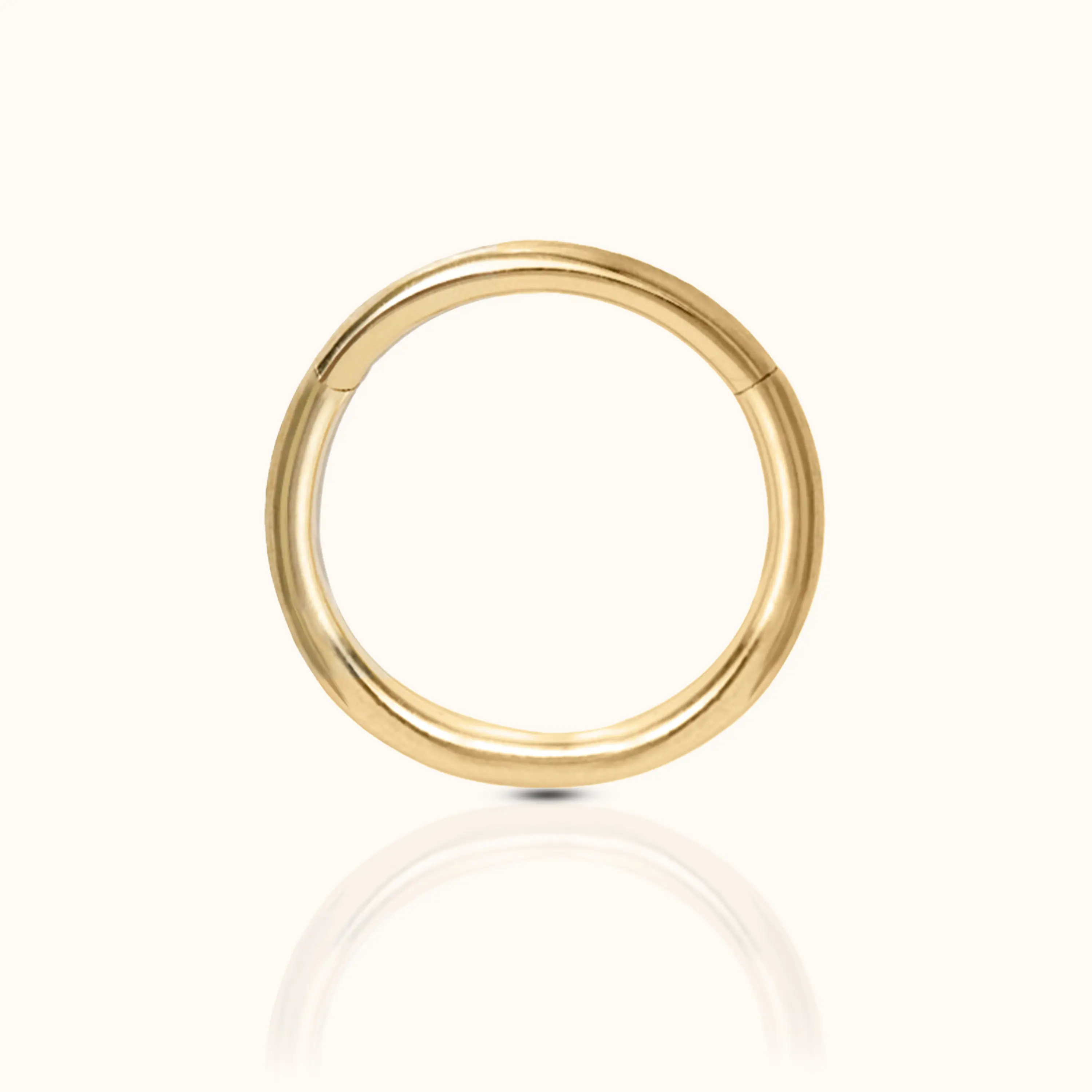 Classic Clicker 10mm Titanium PVD Gold Hinged Nap Hoop Earring