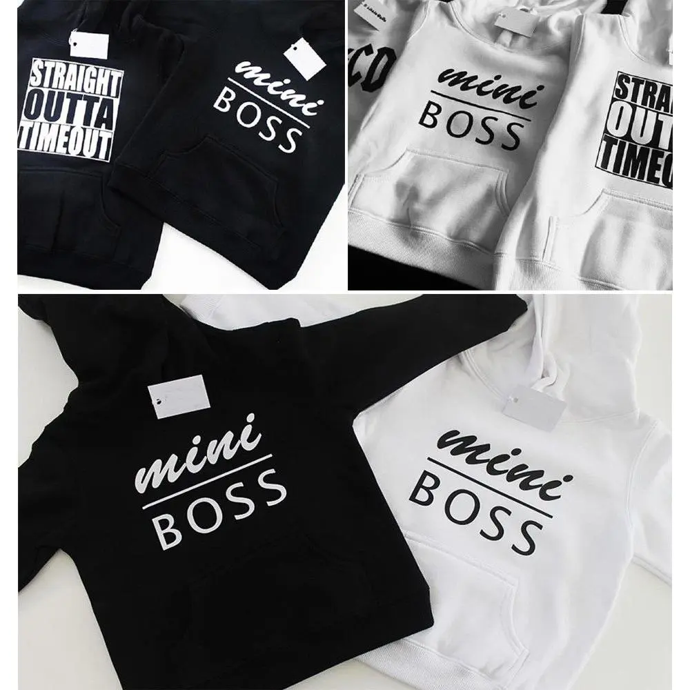 Ma&Baby Toddler Baby Boys Girls Hoodie Sweatshirt Letter Print Pullover Long Sleeve Tee Fall Winter Clothes