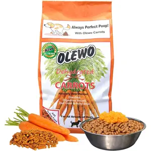 Olewo Original Carrots for Dogs \u2013 Fiber for Perfect Poop, Dehydrated Dog Food Toppers for Picky Eaters, Natural Skin & Coat Support, Multivitamin, Probiotics for Digestive & Gut Health, 1 lb