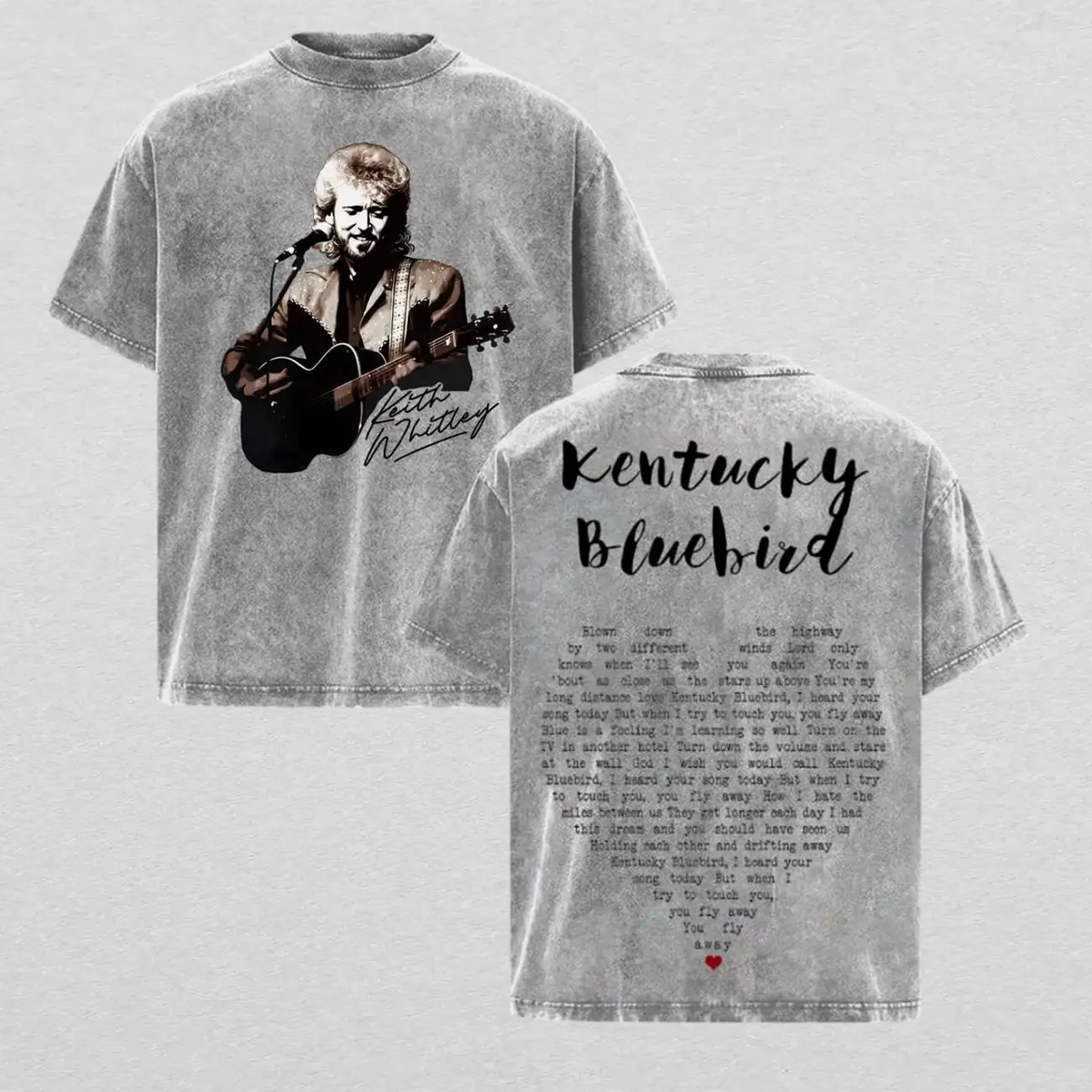Vintage Country Music Keith Whitley “Kentucky Bluebird” T-Shirt – Classic Country Aesthetic, Southern Western Style ZE5