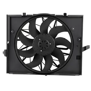 Radiator Cooling Fan Black compatible for BMW 525i 525xi 528i 528xi 645Ci 750i 750Li