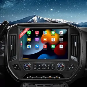 2014-2018 Chevy Silverado & GMC Sierra 13.1" QLED 2K Car Stereo 8-Core 6GB+128GB Wireless CarPlay Android Auto 1080P Backup Camera