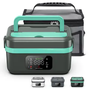 2025 New Cordless Electric Heating Lunch Box, Rechargeable Self-heating Battery Powered Food Heating Lunch Box for Outdoor Office Home School