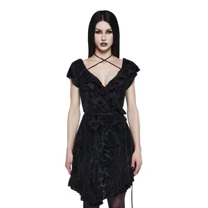 Wildflower Dreams Wrap Dress - Black