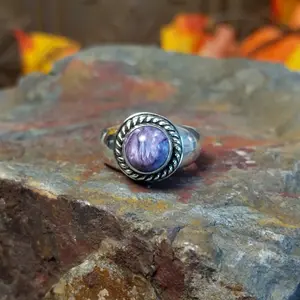 Navajo Made Charoite Ring GJ-RNG-0230 Size 7