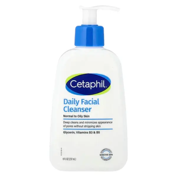 Cetaphil Daily Facial Cleanser, Normal to Oily Skin, 8 fl oz (237 ml)