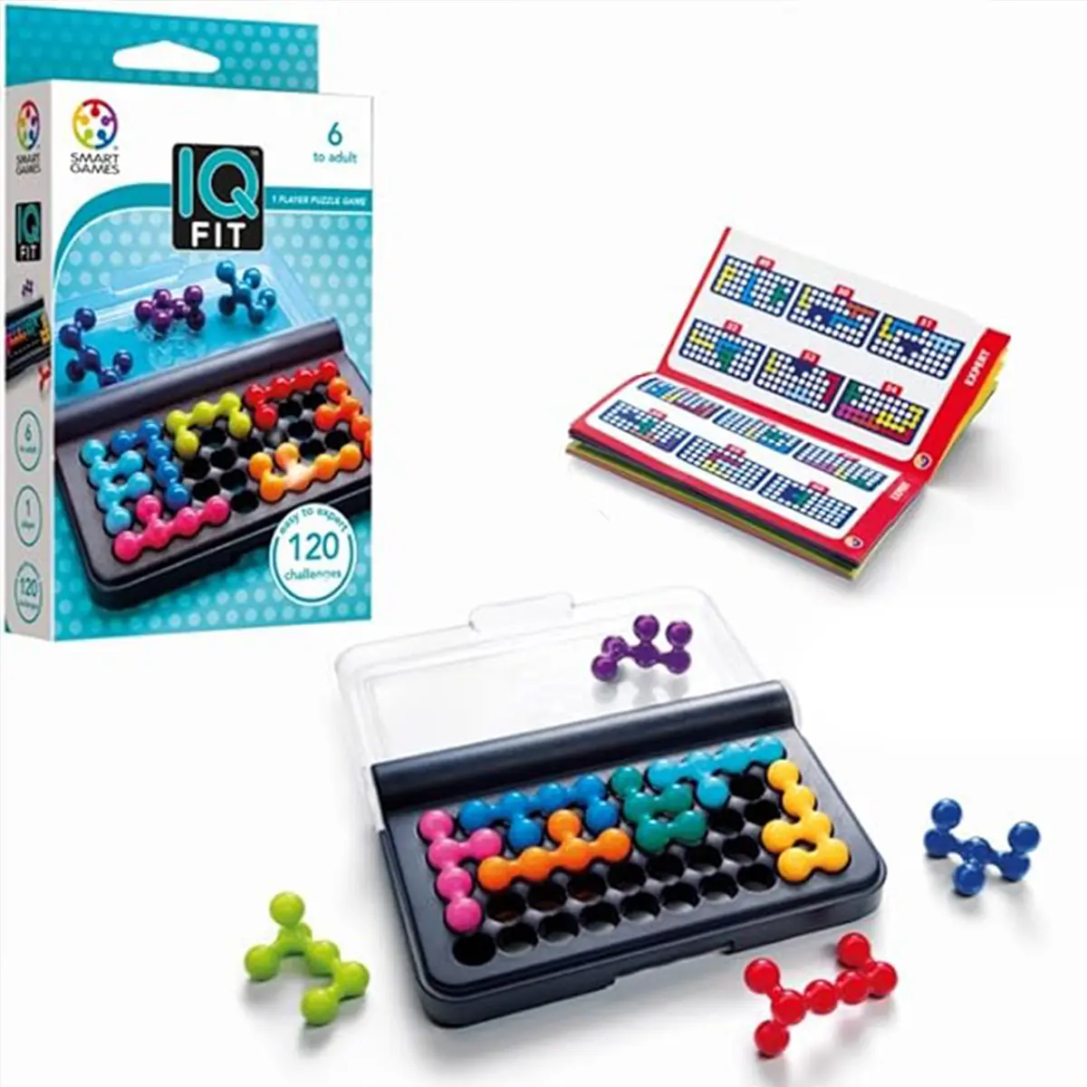 IQ Puzzler Pro, 3D Brain Teaser Puzzle Game, Travel Game for Kids and Adults, Children's Puzzle Thinking Training Toys, Cognitive Skill-Building Brain Game, a Fun Gift for Ages 6+ Featuring 120 Challenges