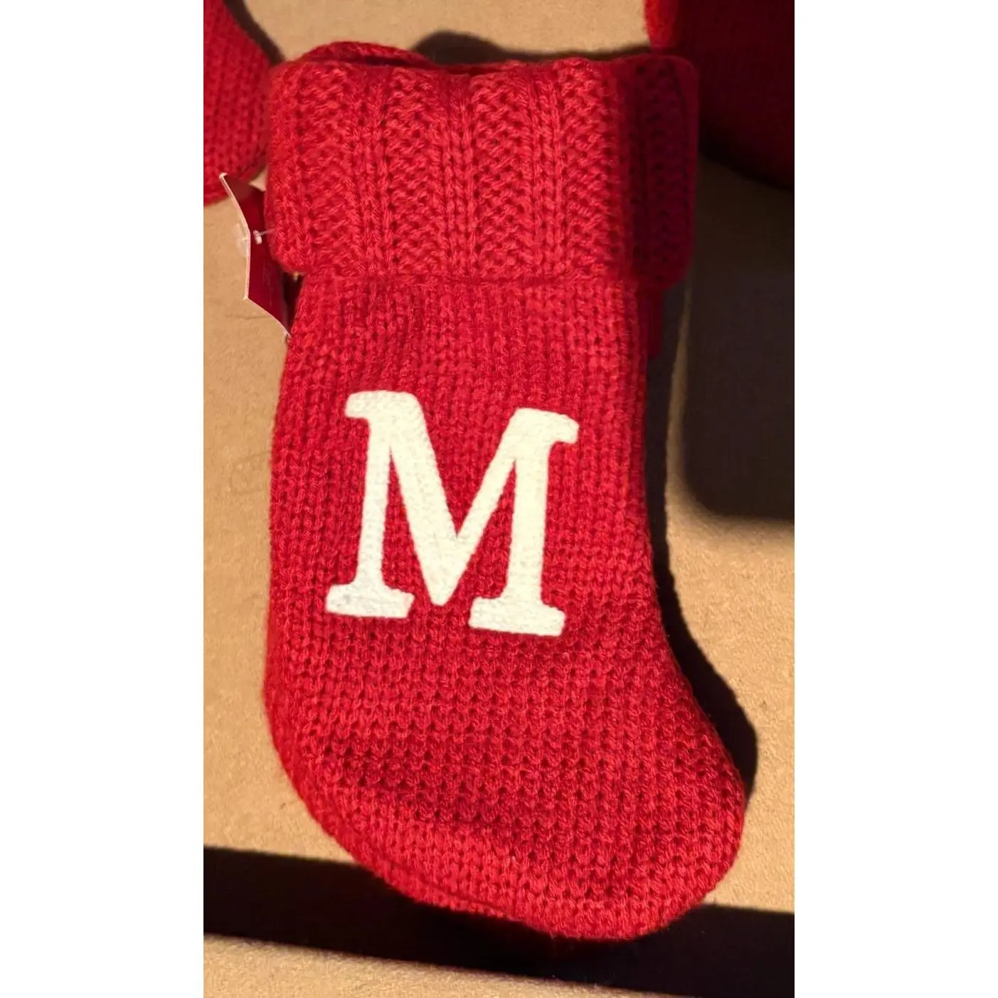 Wondershop Mini Knit Christmas Stocking – Letter M