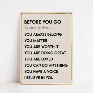 Affirmation Wall Art for Kids – Inspirational Printable Classroom Decor, Positive Kids Room Art, Unframed