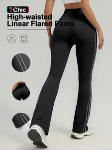 Women's High Waist Butt Lifting Flare Yoga Pants, 4D Elastic Breathable Fabric, Perfect for Fitness & Daily Wear