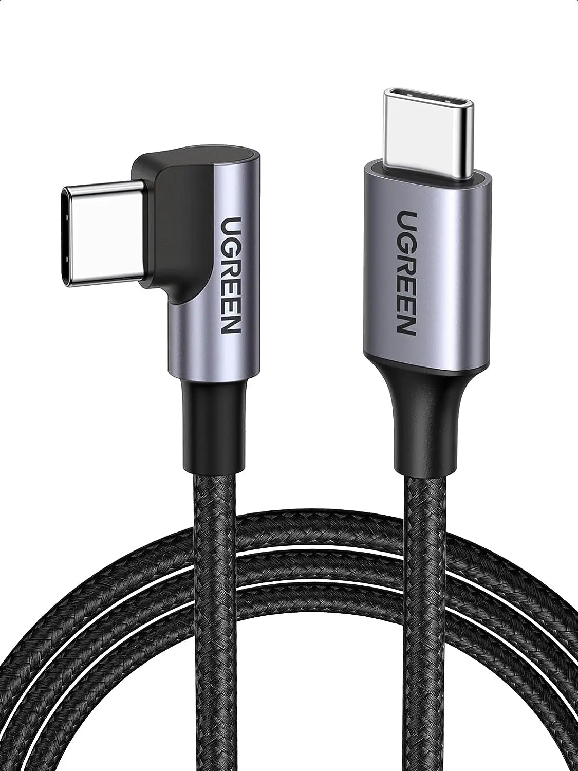 UGREEN Right Angle USB C Cable 6.6FT 2-Pack, 60W USB C to USB C Cable 90 Degree Type C Cable for Iphone 17/16, Macbook Pro/Air, Ipad Pro 2022/Air 5/Mini 6, Galaxy S25/S24/S23, Pixel 10/9, Switch Ugreen Group Limited