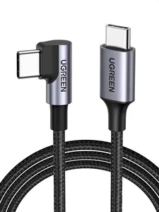 UGREEN Right Angle USB C Cable 6.6FT 2-Pack, 60W USB C to USB C Cable 90 Degree Type C Cable for Iphone 17/16, Macbook Pro/Air, Ipad Pro 2022/Air 5/Mini 6, Galaxy S25/S24/S23, Pixel 10/9, Switch Ugreen Group Limited