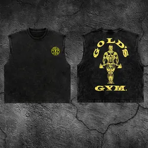Gold's Gym Original Oversize Washed Tank, Gym Apparel, Workout Tank, Training Men's Top, Aesthetic Tank, Discipline, Strength, Focus