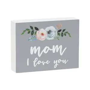 Mom Love Block Sign