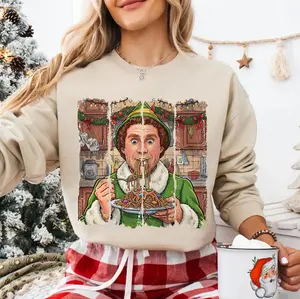 Buddy The Elf Sweatshirt, Buddy's Spaghetti Elf Hoodie, The Elf Buddy Christmas Movie Tee Shirt, Christmas Elf Shirt