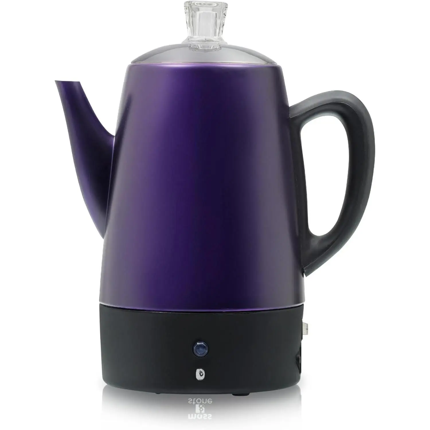 10 Cup Purpale Percolator Coffee Pot Electric, Stainless Steel Coffee Percolator Electric With Keep Warm Function, Classic Perculator Pot With Removable Basket for  or Office