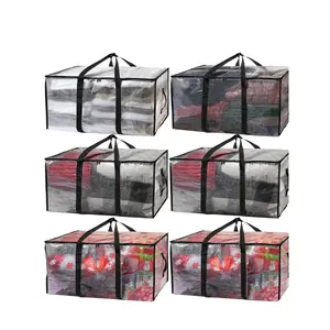 Oversized Moving Bags or StorageBag-Large Moving Boxes with BackpackStraps,Zippers & Handles-Heavy-DutyPacking Bags for Moving, College DormChristmas Decorations