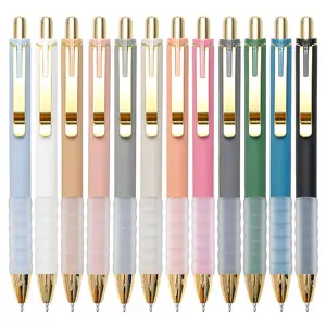 Ballpoint Pens Black Medium Point 1mm Pen with Super Soft Grip Ball Point Pen for Men Women Retractable Pens