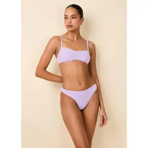 Elsa Ribbed Bikini Top Lavender