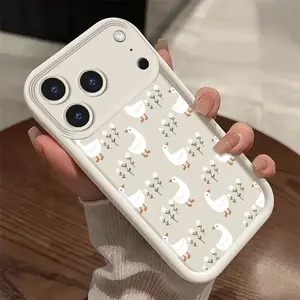Cute White Goose Pattern Tpu Phone Case, Suitable for Iphone 17, 16, 15, 14 Pro Max 13, 12, 11 Air Xr Xs Plus E, Shockproof and Drop Resistant, Sturdy and Durable Silicone Protective Case, Smartphone Protective Case