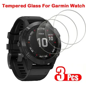 3Pcs 9H Premium Tempered Glass For Garmin Fenix 7 7X 7S 6S 6 6X Pro 5S 5 5XPlus Watch Clear HD Screen Protector Film Accessories