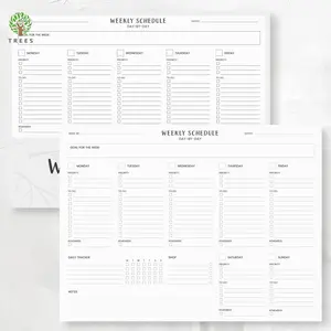 Weekly Schedule Notebook, To-do List Planner, Academic Planner, Habit Tracker Notebook, Office Stationery & Supplies for School, Work, Home