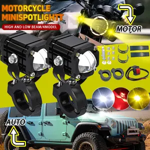 Universal LED Mini Lights Devil Eye High Low Lighting, Motorcycle LED Light, Aluminum Enclosure, Model Xinghao M2