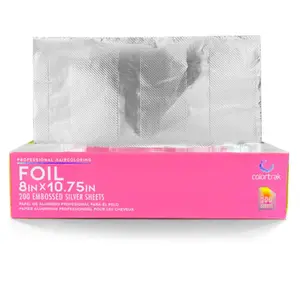 Ready-to-Use Silver Hair Foil for Haircare - 8"x10.75" Popup Pack, 200 Sheets