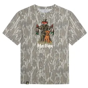 Mr Fox Printing Washed Out Tee Mossy Oak Original Bottomland, Mossy Oak Original Bottomland Mr Fox Printing Short Sleeve Shirt U
