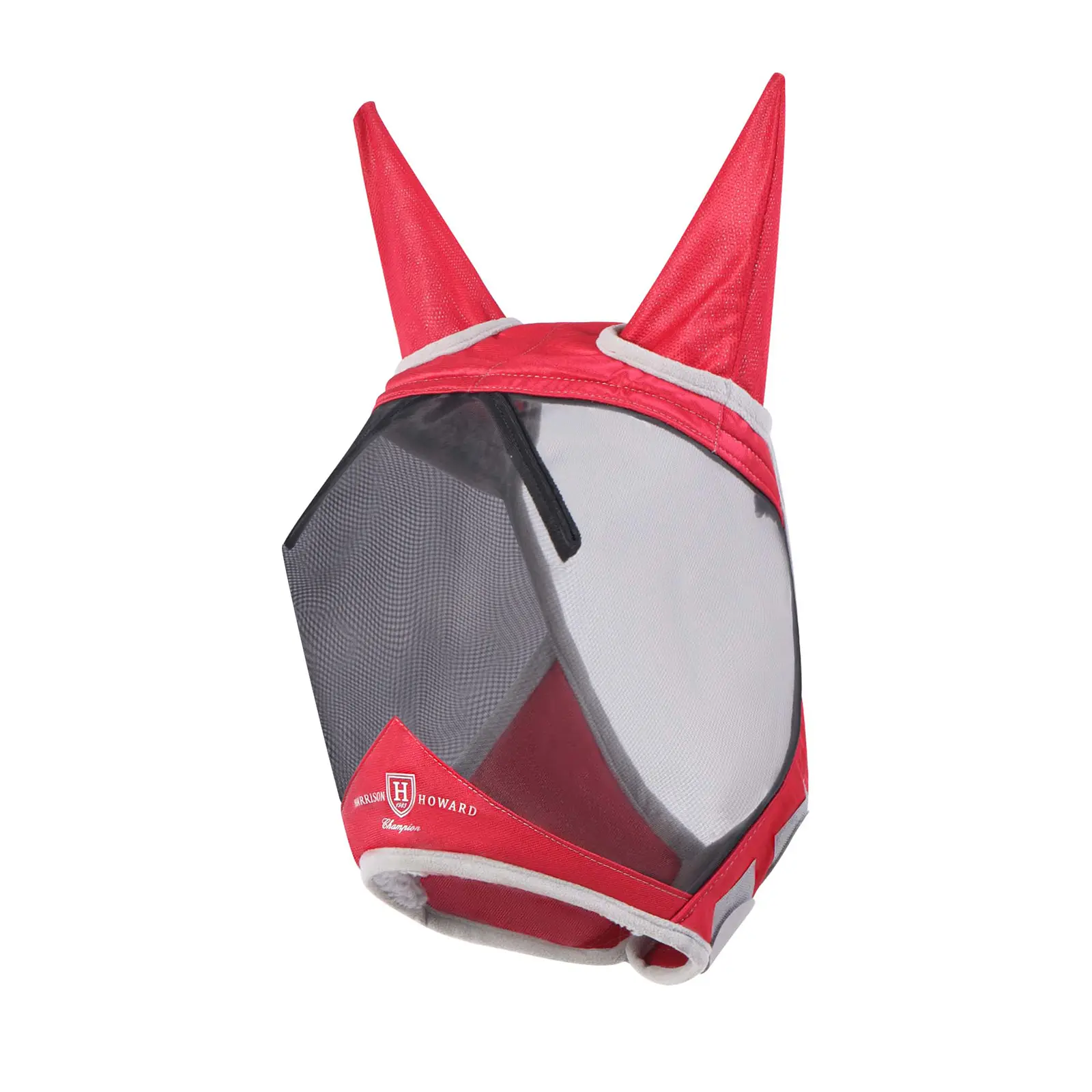 Half Face Fleece Horse Fly Mask Red