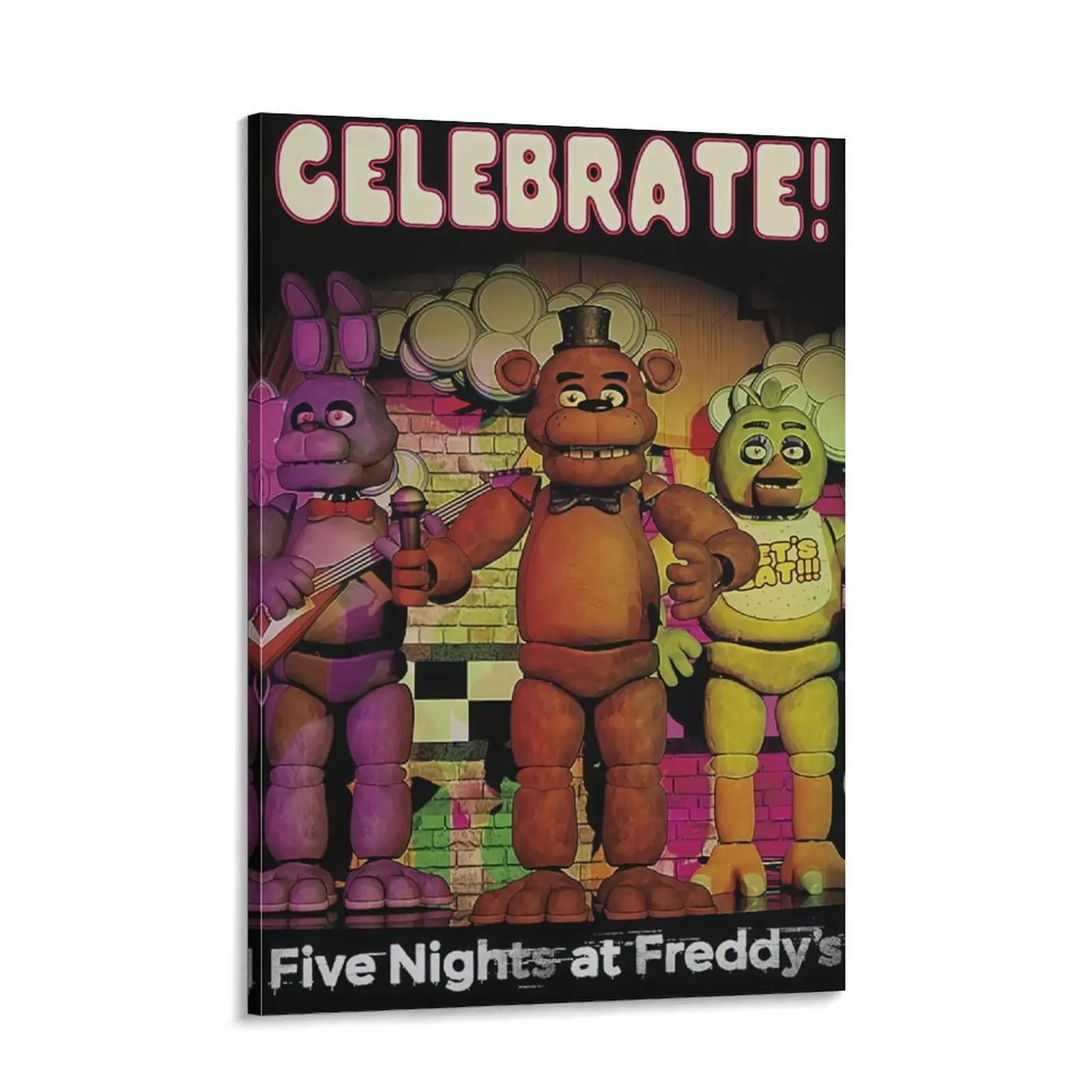 Bedroom Decor Set 'Five Nights at Freddy's' Printed Canvas Poster - Room Decor Set, Boys' Room Decor, Suitable as a Gift,Canvas Poster Wall Decor, Room Decorations, Funky Home Decor,anime wall art,bedroom canvas poster