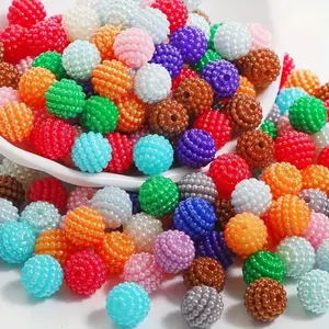 300/500pcs/16mm Candy-Colored Resin Imitation Pearl Beads, Perforated preal Ball Loose Beads for DIY Jewelry Making - Plastic Material - Suitable for Jewelry Crafting - Perfect Gift for Crafters & DIY Enthusiasts
