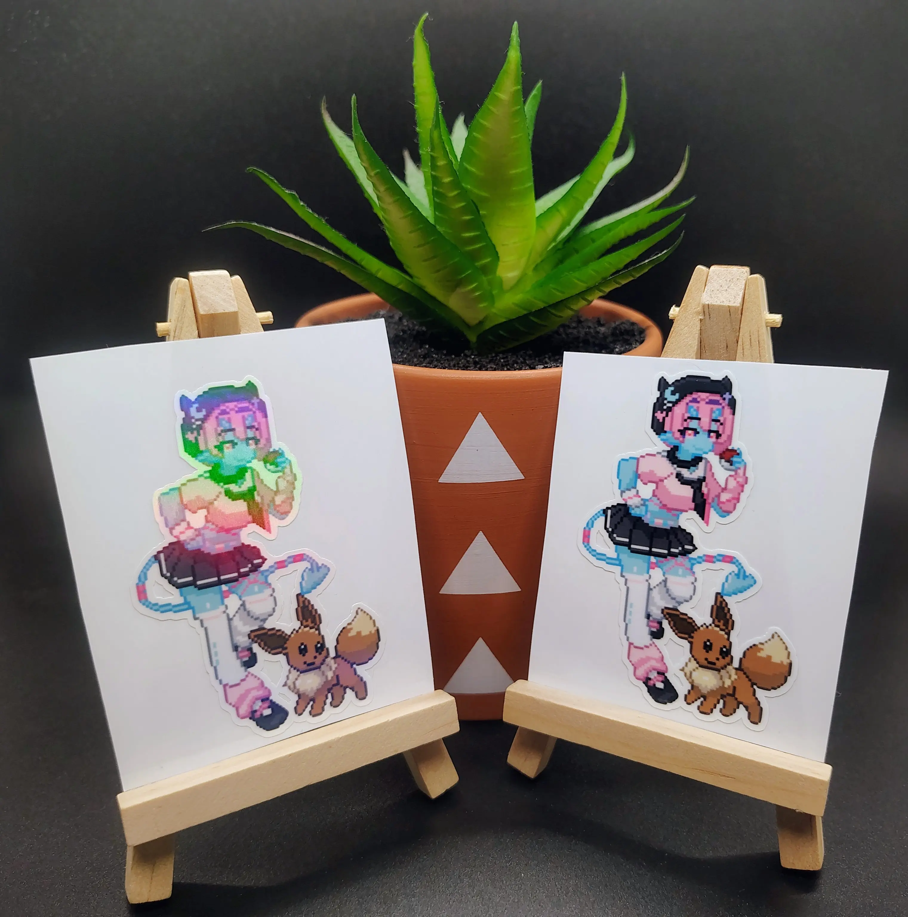 [VTuber] SpongeyBuns Trainer Pixel Fan Art Sticker! Water-Resistant Vinyl Sticker!