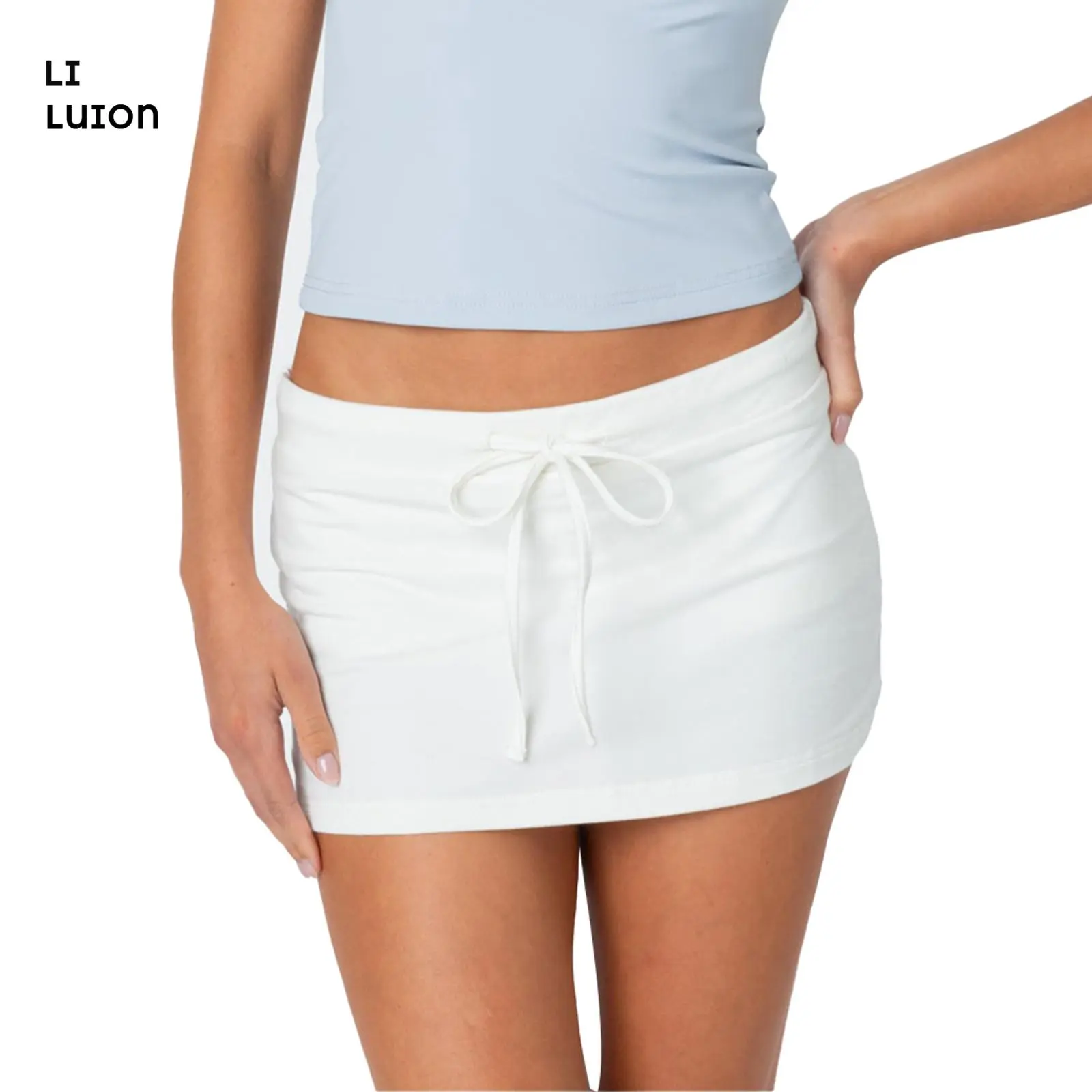 Women Y2k Sexy Micro Skirt Mid Waist Bodycon Mini Skirts Low RiseFit Pencil Short Skirt Sporty Streetwear