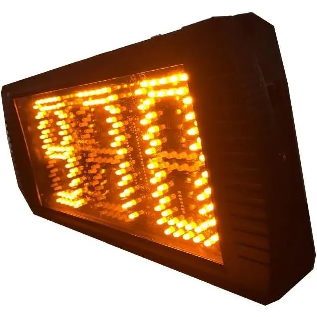 AZOOU 5-in-1 7-Segment Display LED Days Countdown Timer Set - Aluminum Body, Yellow Color, 999 Days Max Count, 5m Control Distance, Brackets, Portable Kitchen & Sports Stopwatch Timer