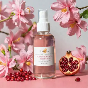 Gentle Pomegranate & Hibiscus Hydrating Facial Tonic | Hydrating, Conditioning, Nourishing Hydrate Moisturizer Moisturizing Skincare