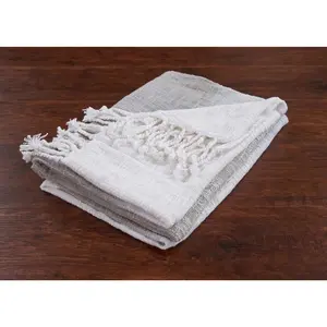 Soft Gray Shibori Slab LR81152 Throw Blanket