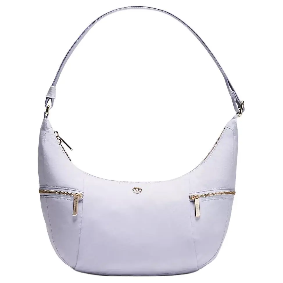 Lululemon 6L Serene Blue Nylon Crossbody Bag with Gold-Tone Hardware for Women