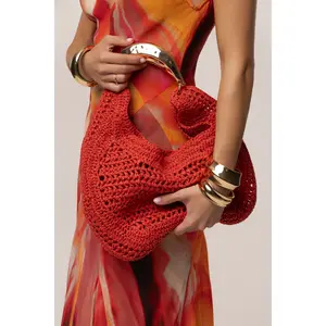 Red Seaside Woven Bag