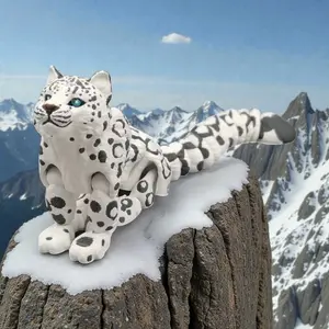 Lioness Statue, Romantic Highland Snow Decor, Animal Lover Gift, Party Favor, Collectible Dream Creature, Birthday Present