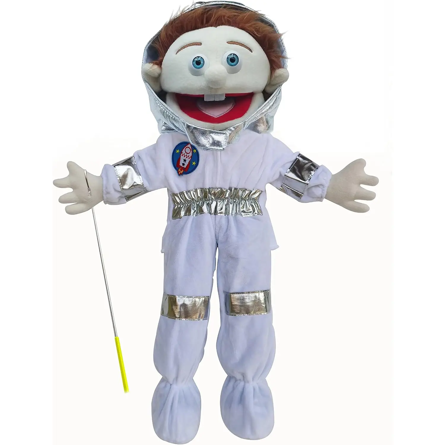 25",  Astronaut Cosmonaut Spaceman Puppet, Full Body, Ventriloquist Style Puppet,Hand Puppet with Movable Mouth for Kids and Adults