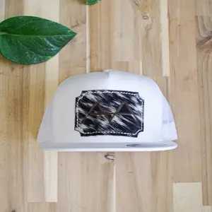 Hair-On Cowhide Hat Patch - Authentic Cowhide Material for Stylish Hats - CUSTOMIZABLE