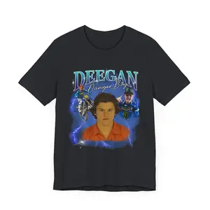 Danger Boy Mugshot Fan Unisex Cotton Vintage Black Tee - Soft Cotton Tee Featuring Motocross Phenom Haiden Deegan in Bold Graphic Design - Tops, Style, Comfort