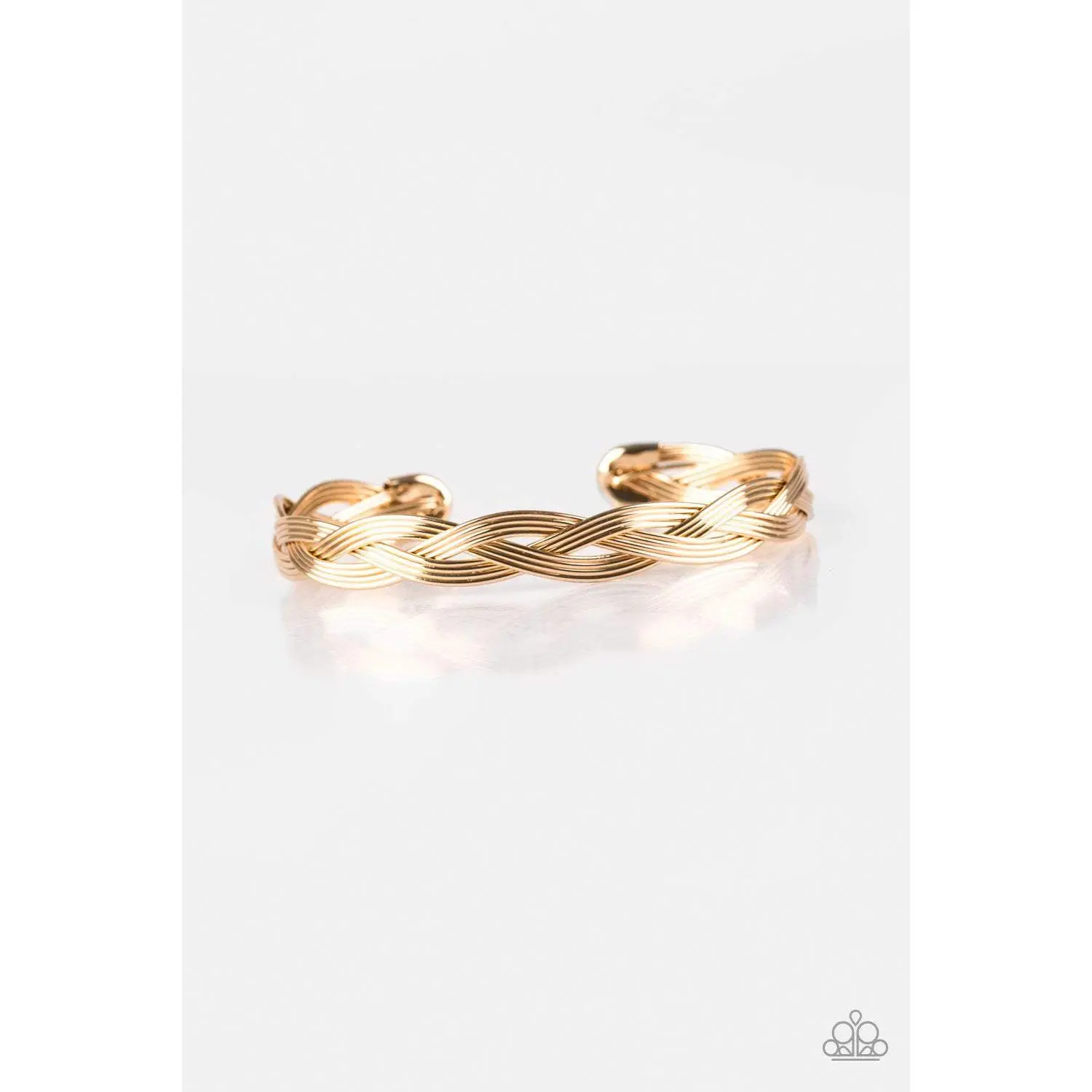 Business As Usual - Gold Braided Cuff Bracelet
