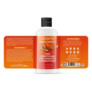 Locsanity Shea & Apricot Loose Natural Conditioning & Moisturizing Hair Care Bundle - Strength Growth Formula Conditioner Oil Plant Extracts Hydrate Hydrating